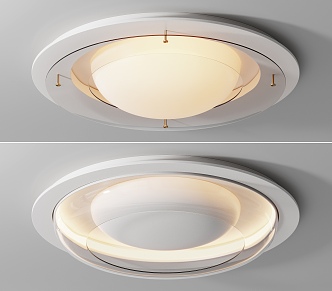 Modern Cream Style Ceiling Lamp Light Luxury Minimalist 3d model