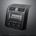 Car Dashboard Electronic Control Panel With Display Screen Ventilation And Adjustment Knobs
