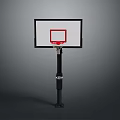 Durable Home Basketball Hoop With Clear Backboard Sturdy Pole And Metal Rim
