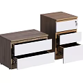 Modern Wooden Bedside Tables With Open White Drawers And Storage Design