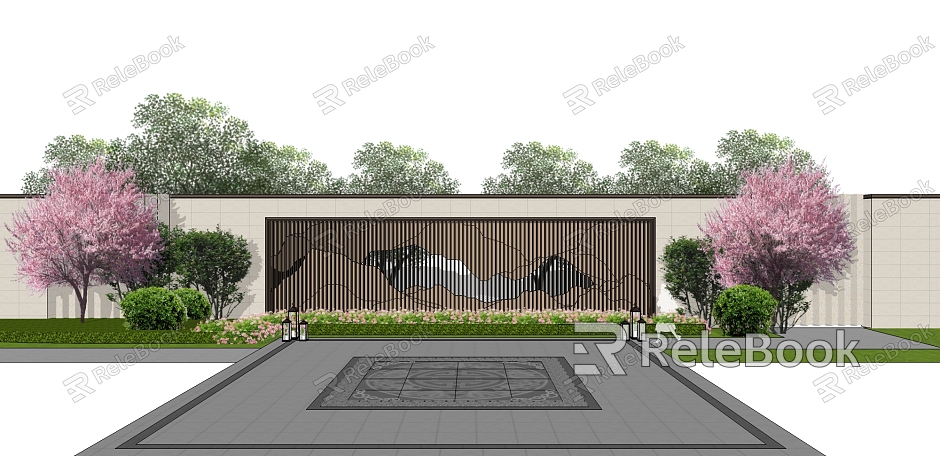 New Chinese style landscape wall model