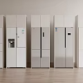 Various Styles of White and Silver Refrigerators and Freezers in Showroom with Light Wooden Floor