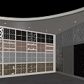 Various Decorative Textured Wall Panels With Patterned Metal Finishes For Modern Interior 3d model