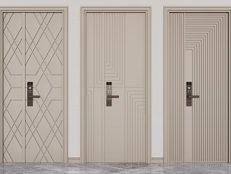 Modern child-mother door combination 3d model