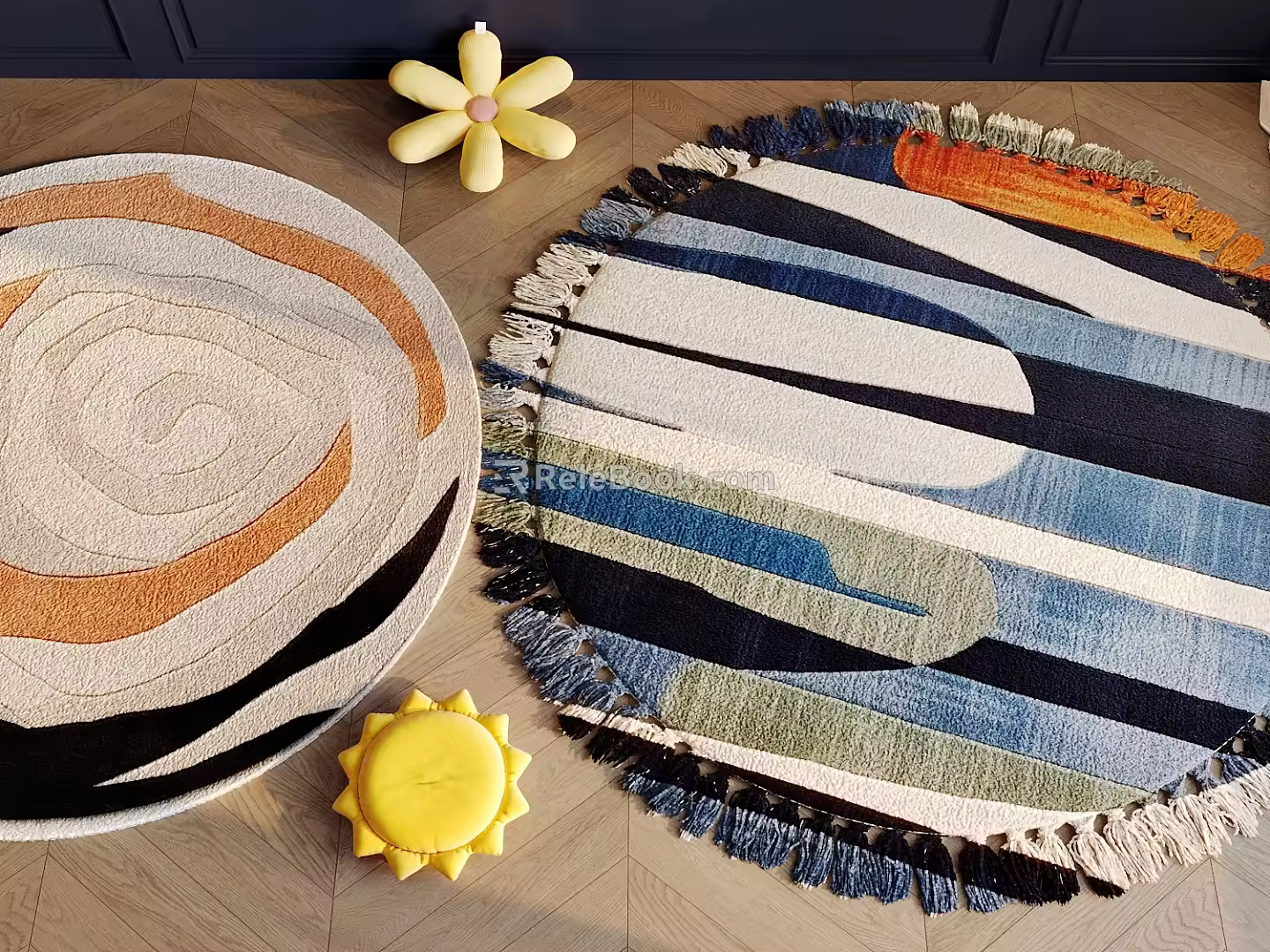 Round carpet 3d model