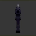 Modern Purple Tactical Assault Rifle 3D Render With Textured Design And Grip Attachment