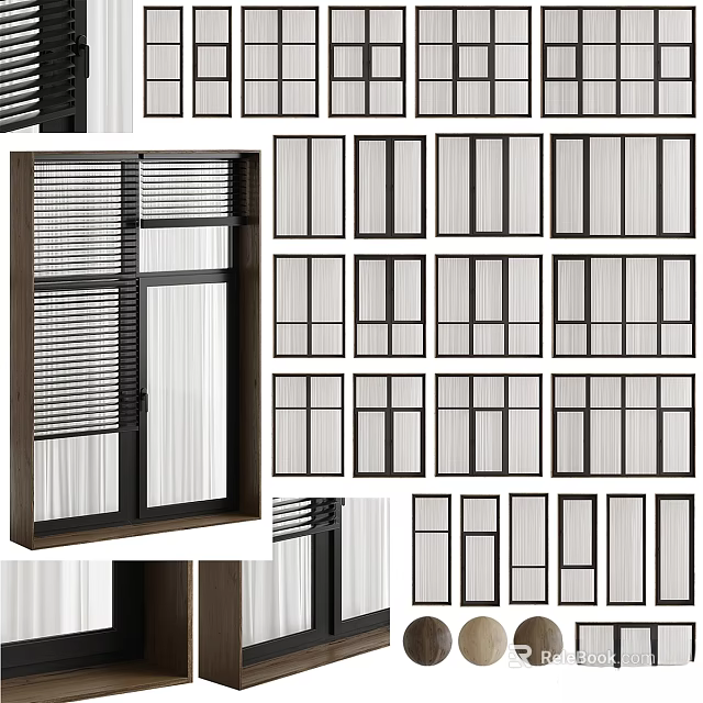 Casement Window Design With Various Modern Styles And Functional Features For Home 3d model