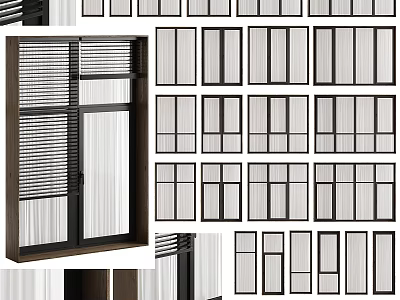 Casement Window Design With Various Modern Styles And Functional Features For Home 3d model