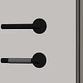 Two Modern Metal Door Handles With Sleek Bar Design For Interior Doors