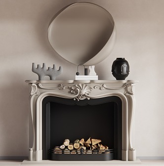 European Fireplace 3d model