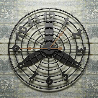 Industrial LOFT Clock 3d model