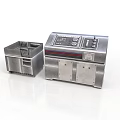 Metal Kitchen Component Models With Grilled Cabinet And Control Panel