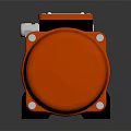 Industrial Vibrating Motor With Orange Casing Black Body And Mounting Bracket For Mechanical Applications