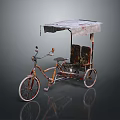 Bicycle Various Bicycle Three-wheeled Bicycle Old-fashioned Bicycle 3d model