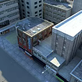 Urban Residential Building Complex With Multi Story Brick Exteriors And Street Side Shops