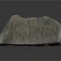 Historical Ancient Curved Stone Artifact Featuring Intricate Scroll Carved Patterns 3d model