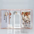 Stylish Photo Spot With Rose Gold Frame Geometric Shapes Arched Doorway And 2D Abstract Experience
