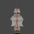 pirate ship pirate sailboat 3d model