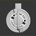3D Rendered White Fragmentation Grenade Prototype With Handle And Safety Pin Design