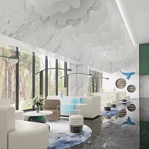 Reception area for children's entertainment 3d model