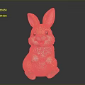 Cute Rabbit Shaped Household Decorative Item With Pink Ears And Paws