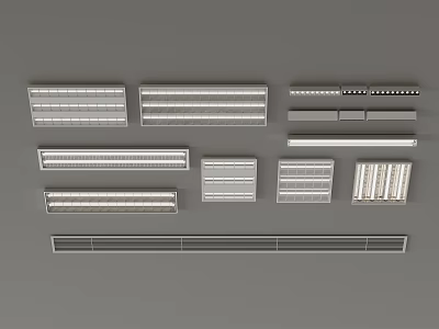Collection of Air Conditioner Vents with Various Design Styles for Home Use 3d model