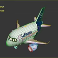 Lufthansa Airplane Model With White Body Blue Tail Fin And Company Logo