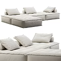 Sectional Sofa Modern Design With Comfortable Cushions Modular Seating And Neutral Upholstery 3d model