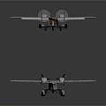 Detailed Passenger Aircraft Models Showcasing Wing Structure And Fuselage Design From Different Angles