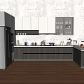Fresh Food Preparation In Modern Kitchen With Dark Cabinets And Stainless Steel Refrigerator