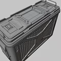 Heavy Duty Black Weapon Storage Case With Sturdy Perforated Grid Design For Secure Storage