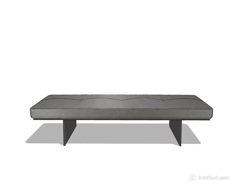 Modern Minimalist Sofa Bench With Sturdy Structure And Smooth Surface Design 3d model