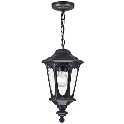 Vintage Classical Pendant Light With Metal Frame Glass Panel And Bulb 3d model