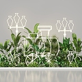 Modern plant pile plant combination plant shrub plant beautiful old plant small landscape plant landscape 3d model