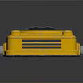 Durable Yellow Square Industrial Device With Circular Top And Bottom Metal Connectors