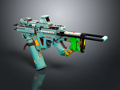 rifle semi-automatic rifle combat rifle battle rifle carbine war rifle attack rifle 3d model