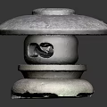 Traditional Stone Lantern Crafted From Natural Stone For Garden Decoration