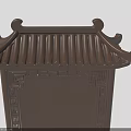 Chinese Traditional Furniture With Carved Border And Pagoda Roof Design