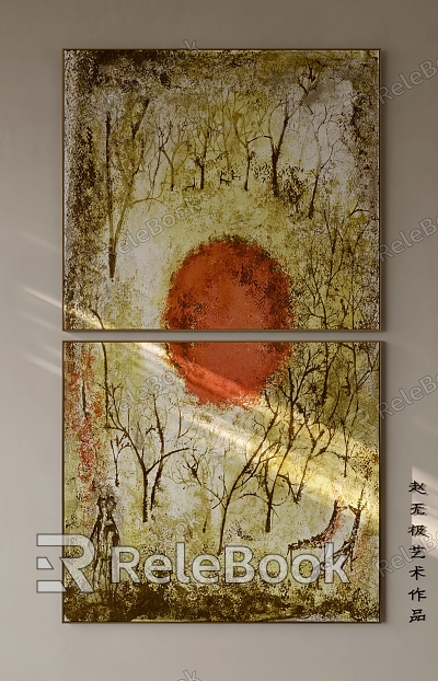 Zhao Wuji Decorative Painting High-end Art Abstract Painting and Oil Painting model