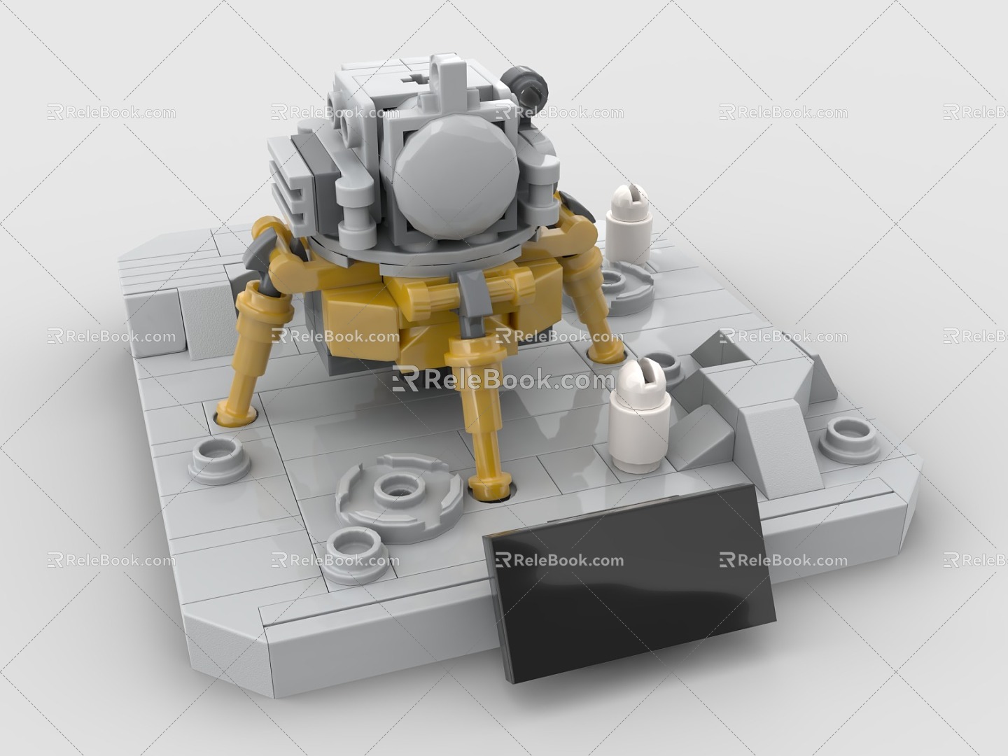 LEGO toy blocks Apollo 10 lunar module 3d model