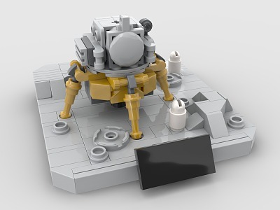 LEGO toy blocks Apollo 10 lunar module 3d model