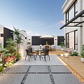 Modern Courtyard Home Courtyard Villa Courtyard Waterscape Courtyard Landscape Leisure Courtyard Garden 3d model