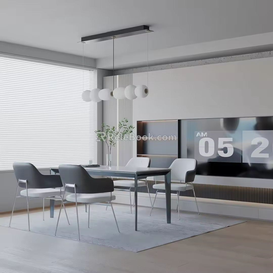Modern dining table 3d model