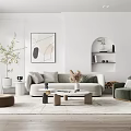 Modern Sofa Coffee Table Combination Sofa Coffee Table 3d model