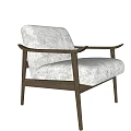 New Chinese Style Single Sofa Single Chair 3d model