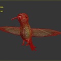 Bird Red Throat Hummingbird Hummingbird Birds Bird Animal Game Animal Cartoon Animal 3d model