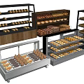 Multi Tiered Bakery Display Shelves with Glass Doors for Pastries and Bread