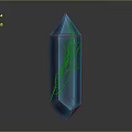 Shiny Transparent Blue Crystal In Prismatic Shape With Vibrant Hue On Dark Gray Background