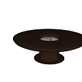 Round Black Dining Table With Silver Rotating Tray In Home Interior Design 3d model