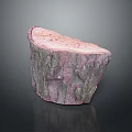 Wood Stone Tree Stump Decorative Piece with Intricate Natural Surface Texture